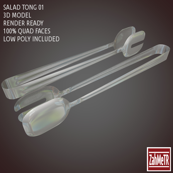 Salad Tong 3D - 3Docean 8614184