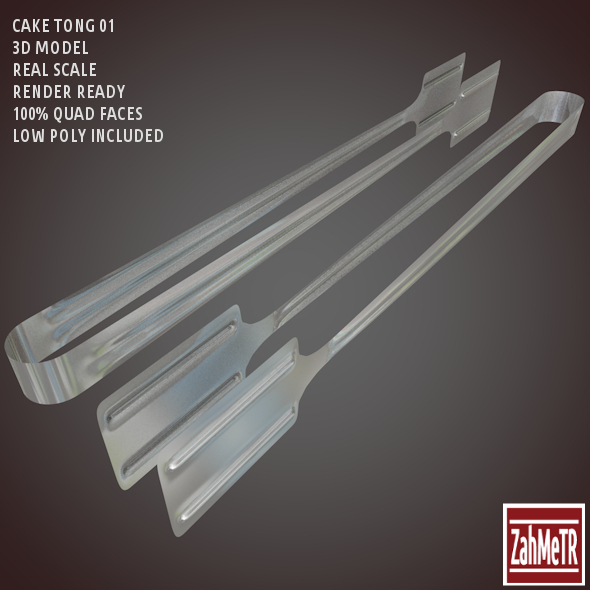 Cake Tong 3D - 3Docean 8614450