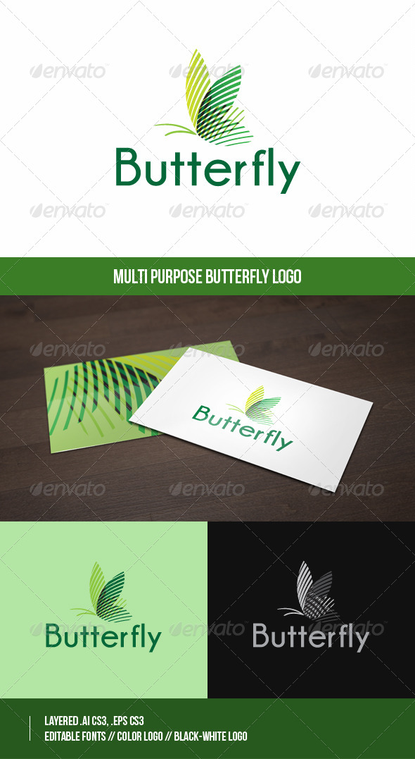 Butterfly Logo Template - Animals Logo Templates