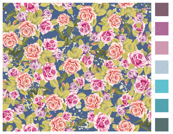 Rose Seamless Background - Backgrounds Decorative