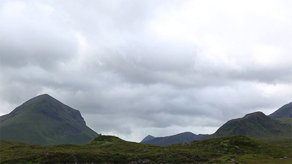 Cloudy Landscape In Scotland