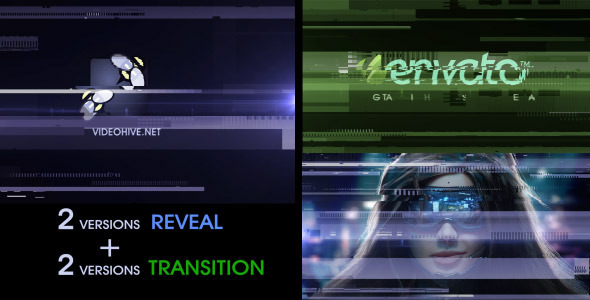 Digital Glitch Reveal and Transition