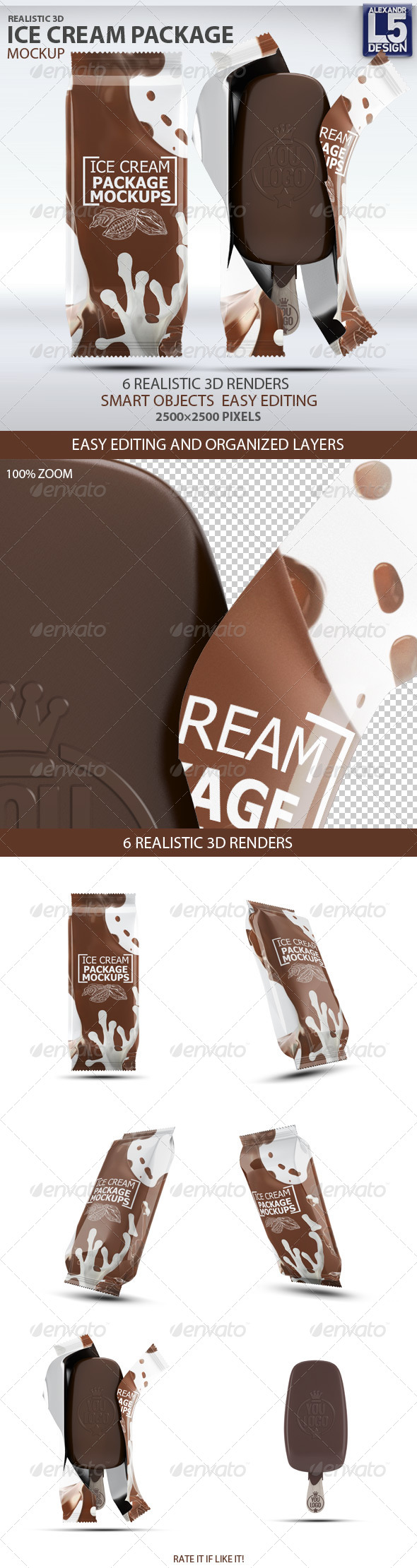 Ice Cream Package Mock Up By L5design Graphicriver