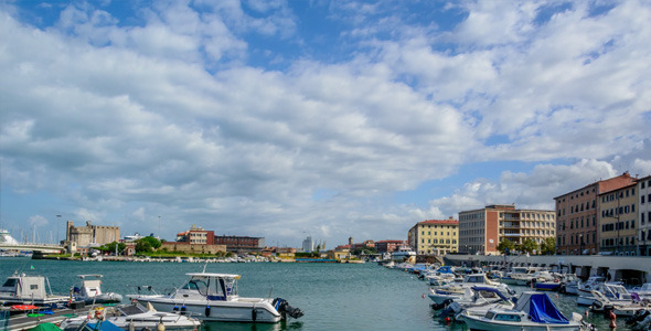 Moving Clouds at Port