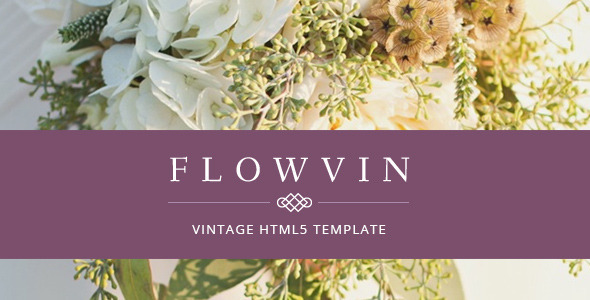 Exceptional FlowVin - One Page Vintage HTML5 template