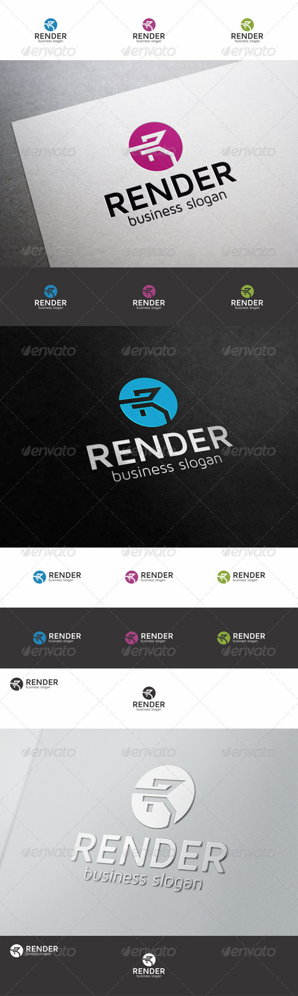 Render - R Logo Letter - Letters Logo Templates