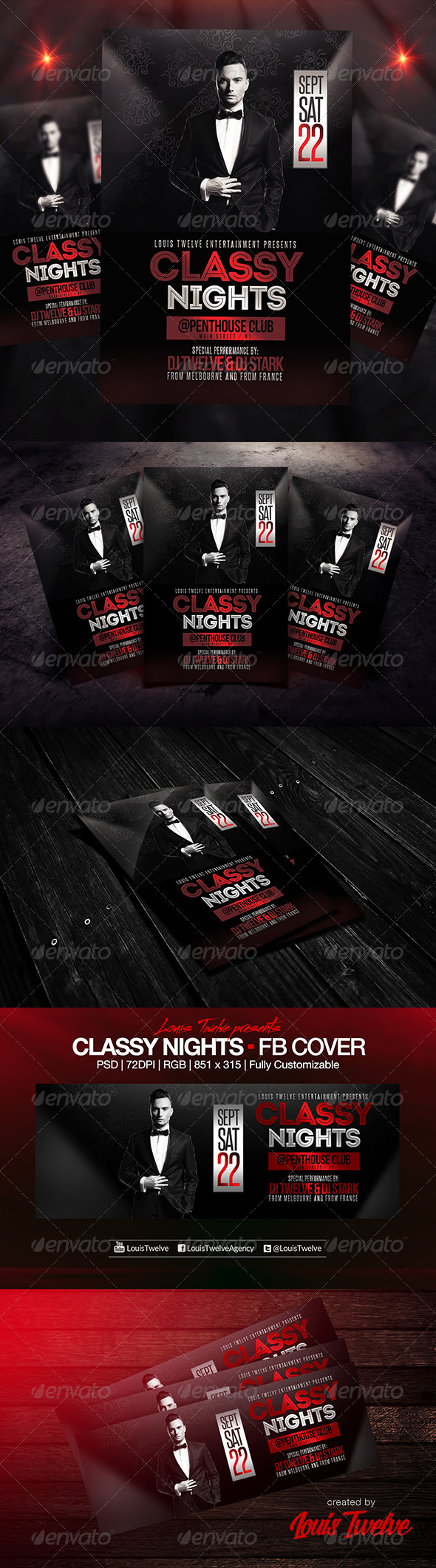Classy Nights | Flyer + FB Cover - Clubs & Parties Events