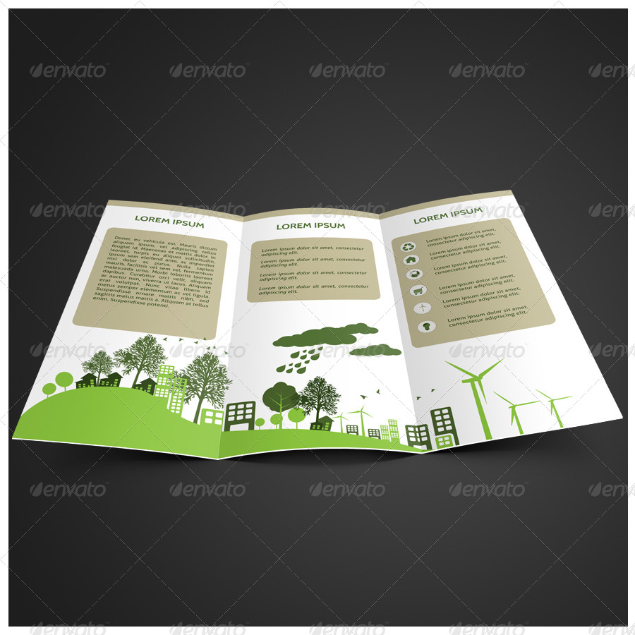 Green Energy Tri-fold Business Brochure by huemenow | GraphicRiver