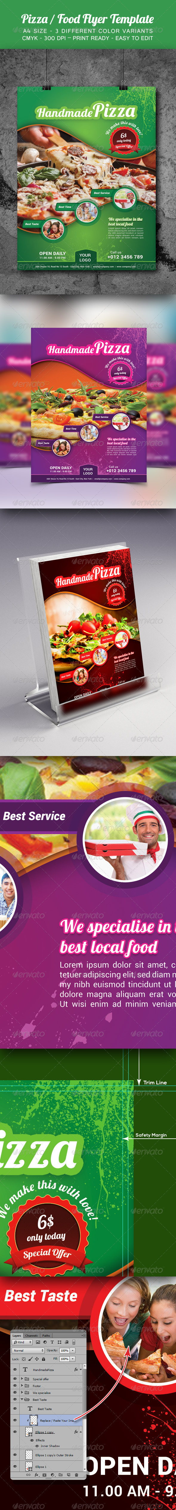 Pizza / Food Flyer Template - Restaurant Flyers