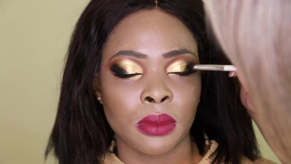 Beautiful portrait of an African-American model alt