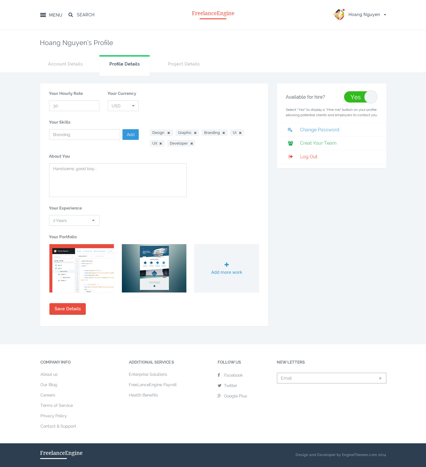 Freelanceengine Freelance Marketplace Template By Enginewpthemes Freelance Marketplace Website Template