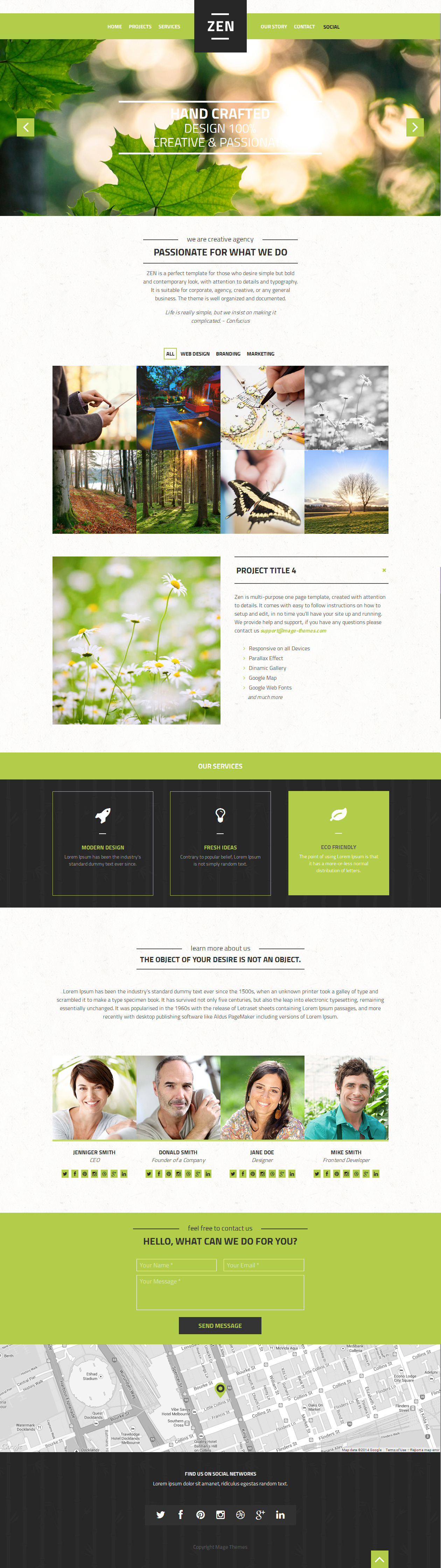 Zen Multipurpose One Page Template By Magethemes ThemeForest