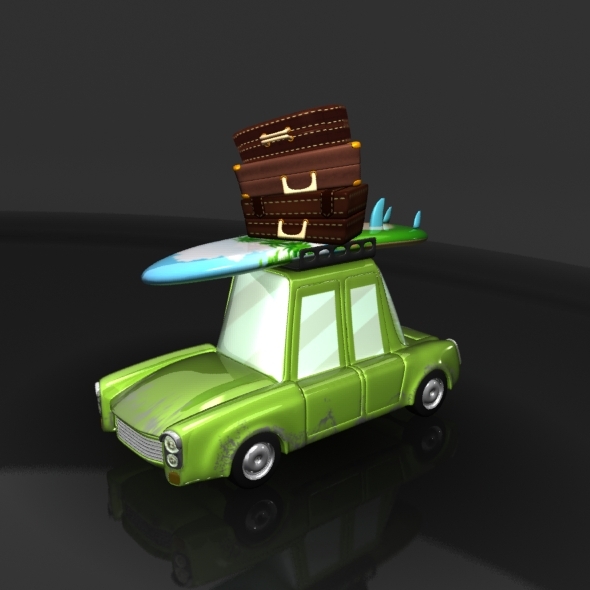 Travel Cartoon Car - 3Docean 8664592