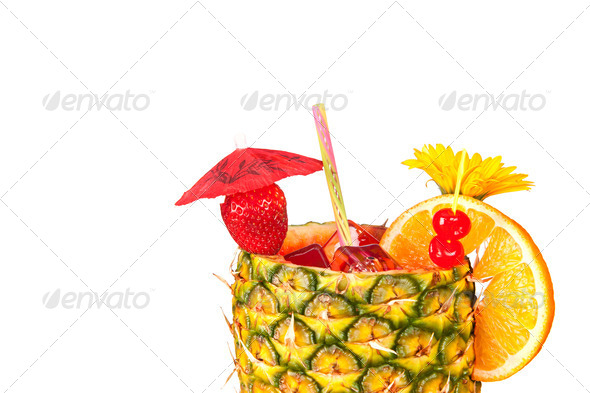 Isolated tropical drink - Stock Photo - Images
