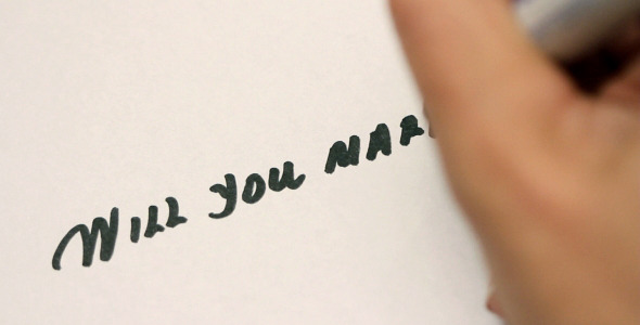 Handwriting Will You Marry Me