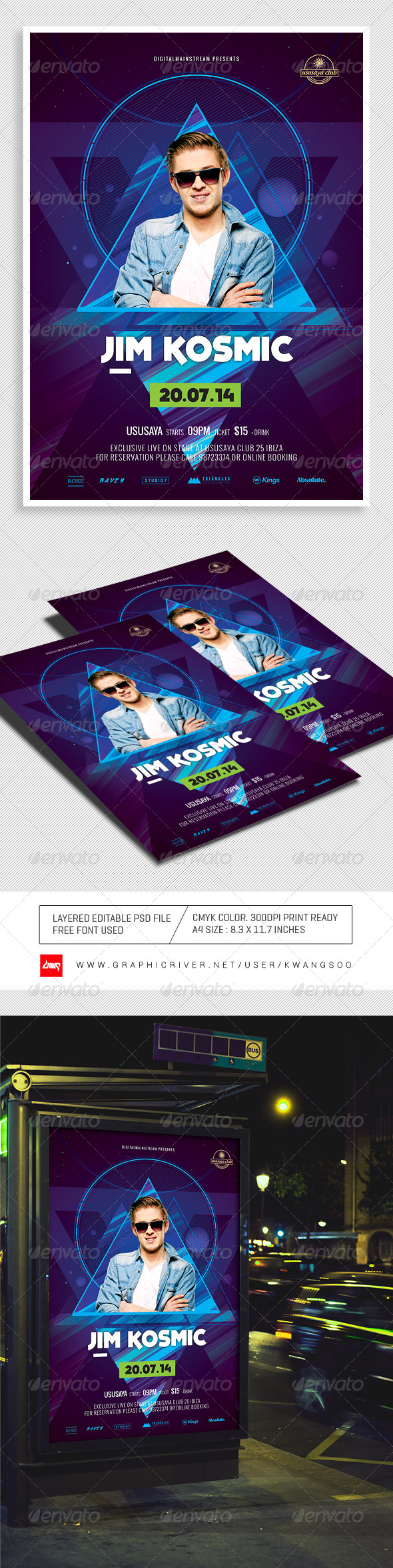 Special Dj Electronic Dance Music Flyer / Poster 3 - Clubs & Parties Events