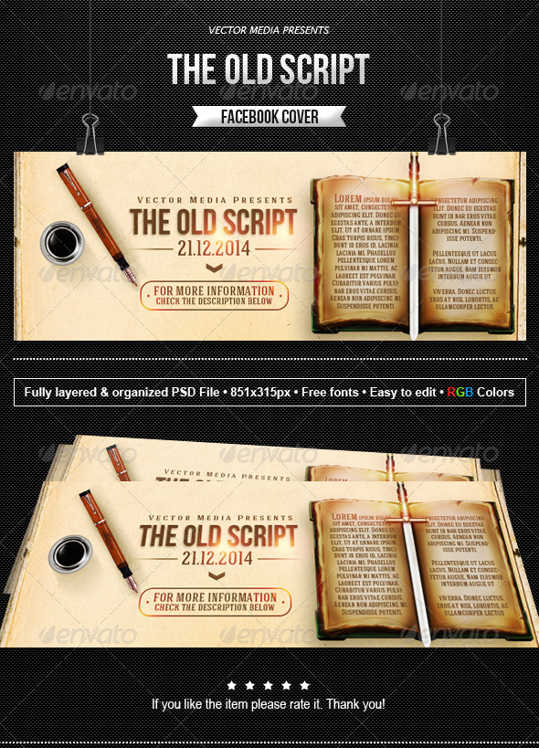 The Old Script - Facebook Cover - Facebook Timeline Covers Social Media