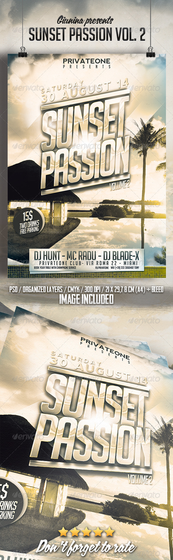 Sunset Passion Vol. 2 Flyer/Poster - Events Flyers
