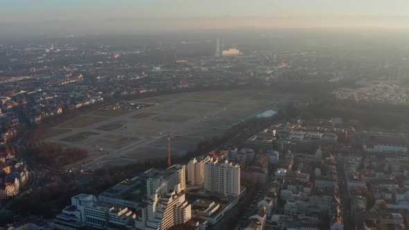 Empty Oktoberfest Theresienwiese Wiesn Huge Space in Munich, Germany, Cancelled Event Due To alt