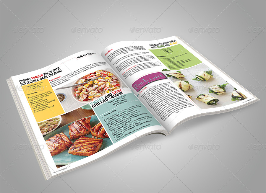 Healthy Magazine Template, Print Templates | GraphicRiver