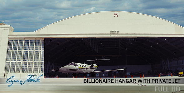 Billionaire Hangar with Private Jet