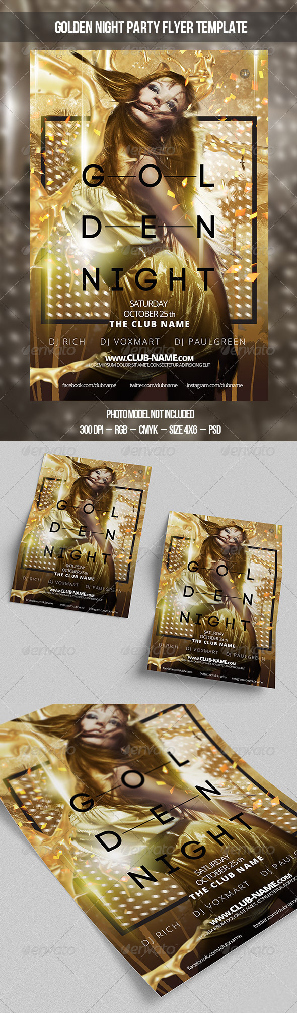 Gold Party Flyer - Clubs & Parties Events