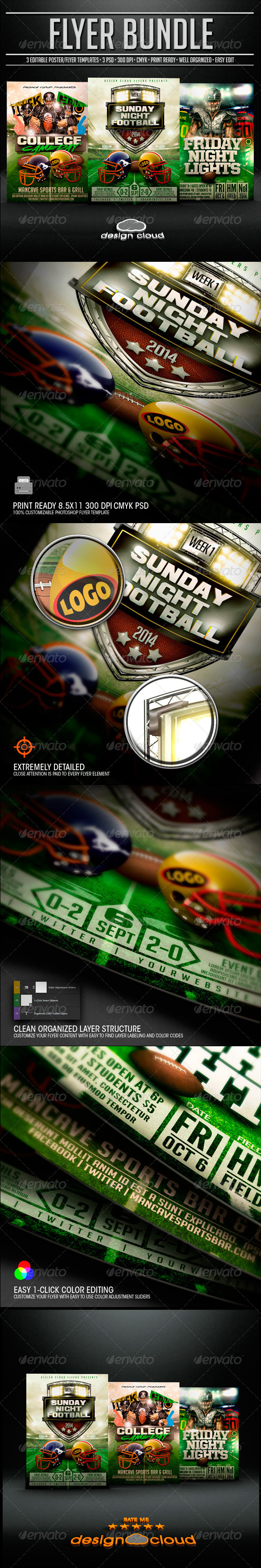 Ultimate Football Flyer Template Bundle 2014 - Sports Events