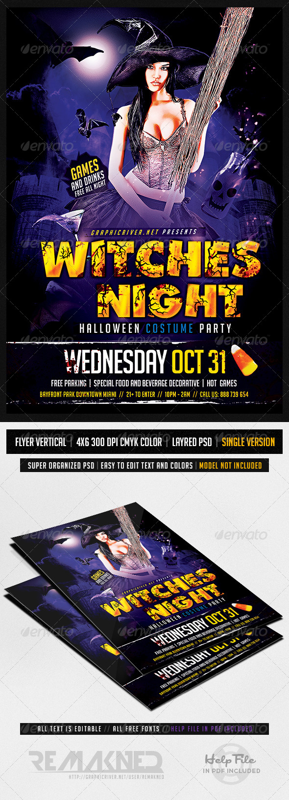 Sexy Witches | Flyer Template PSD - Flyers Print Templates