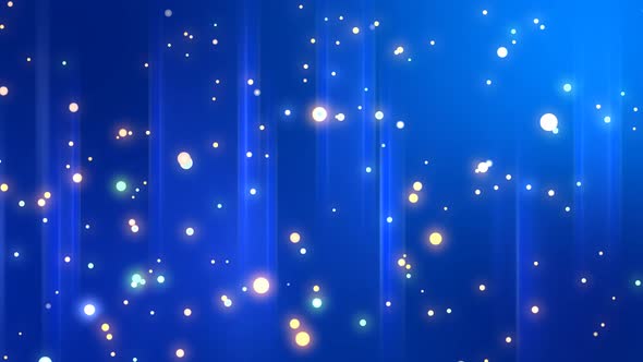Motion Graphics Animated Blue Bar Wavy Background With Particle