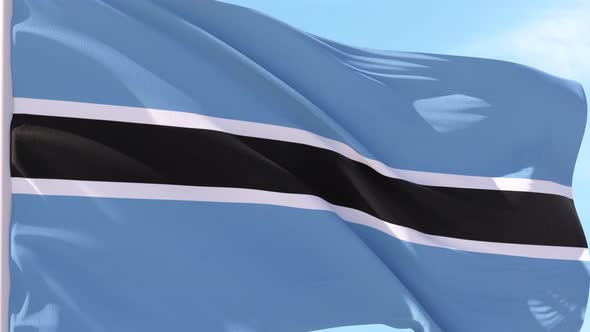Botswana Flag Looping Backgroundd