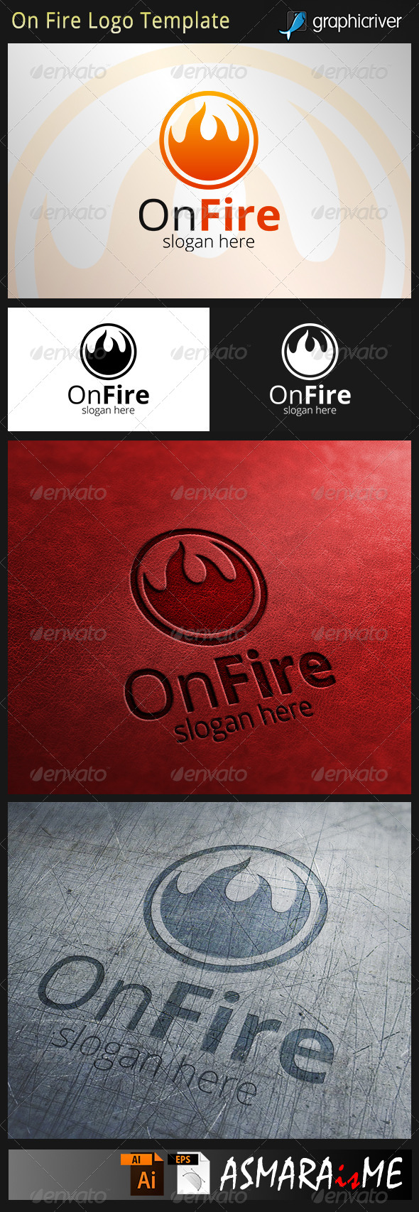 On Fire Logo Template