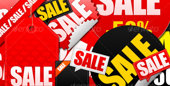 SALE STICKERS AND LABELS - Decorative Symbols Decorative