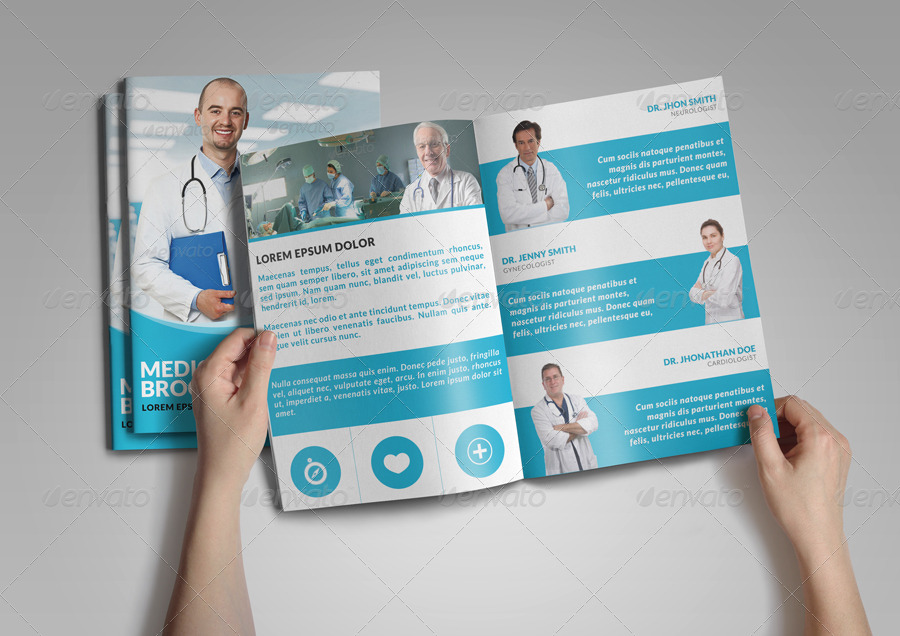 Medical Health Doctor Hospital Bifold Brochure by CreativeSource_online