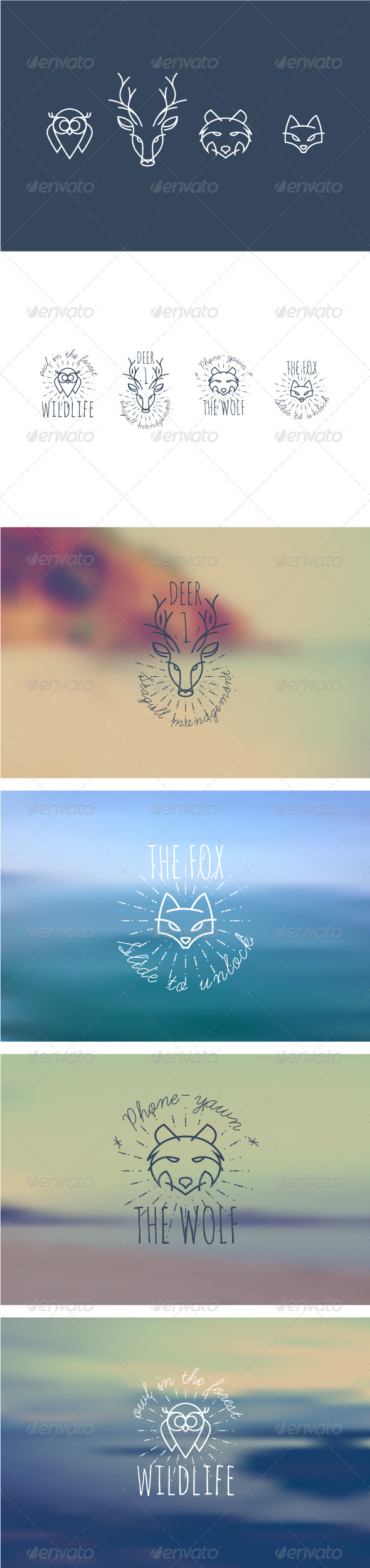 Animal Insignias - Tattoos Vectors