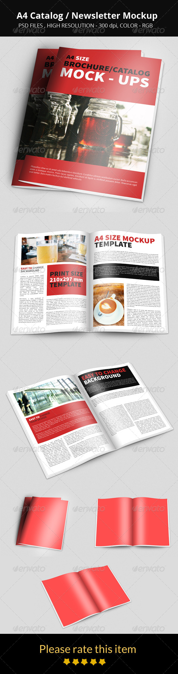 Download A4 Catalog Newsletter Mockup By Mehedi Hasan Graphicriver