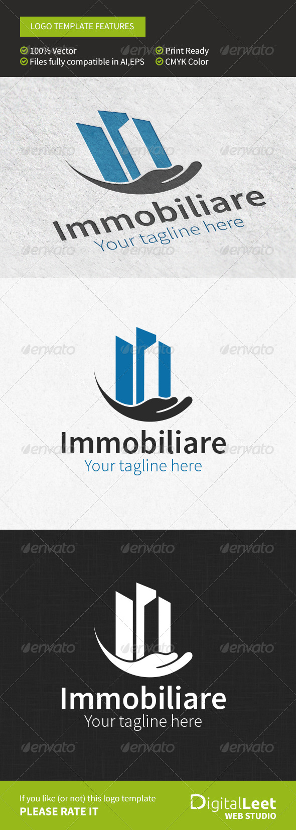 Immobiliare Real Estate Logo Template