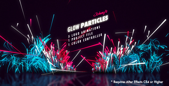 Glow Particles Logo - VideoHive 8746406