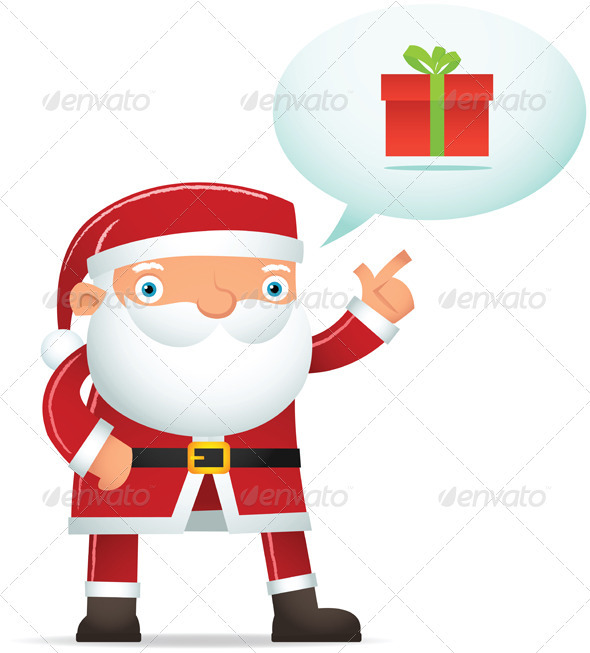 Santa Talking about Gift