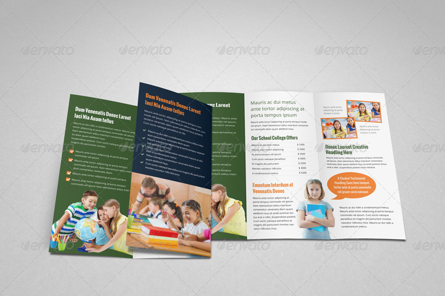 Education School Trifold Brochure Template V2 By Janysultana 