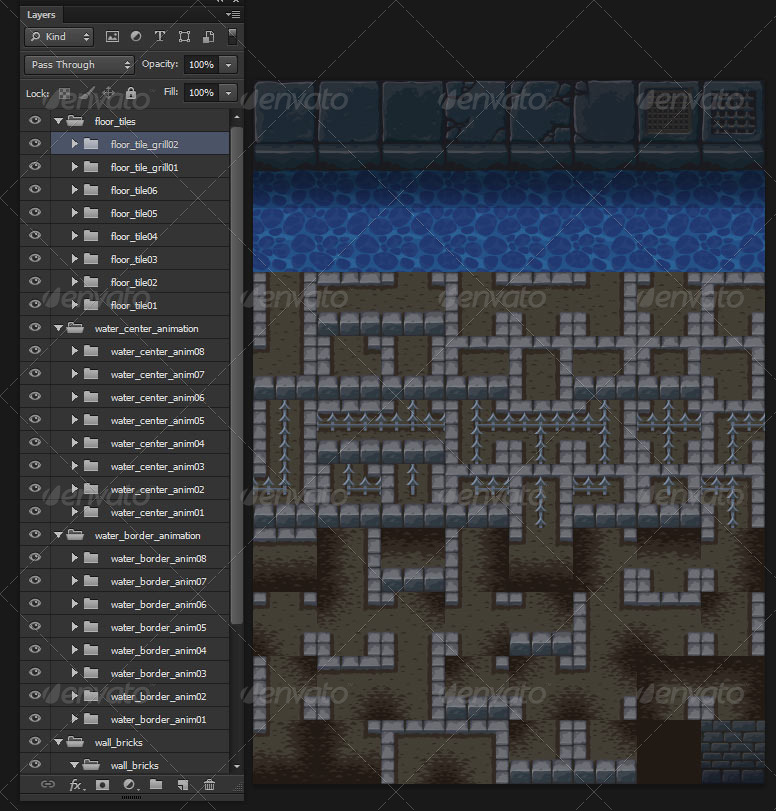 Top-Down Roguelike Dungeon Crawl RPG Tileset by shizayats 