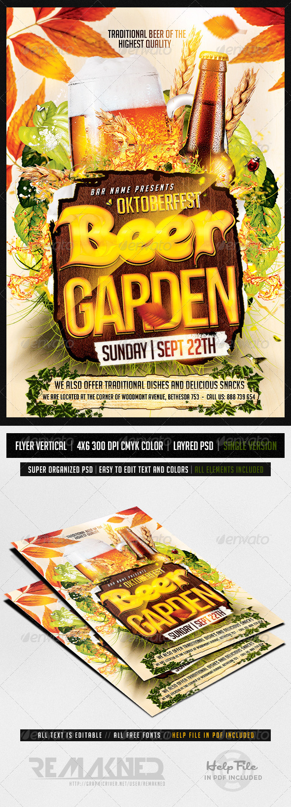 Oktoberfest Party | Flyer Template PSD - Flyers Print Templates