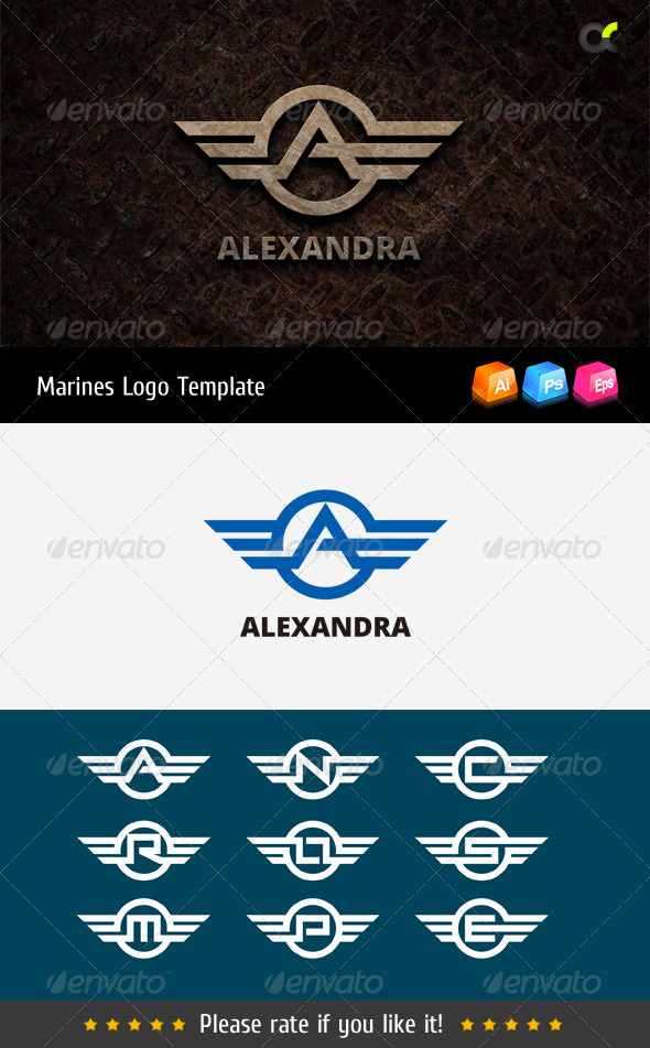 Marines Logo Template - Letters Logo Templates