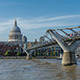 London,St Pauls Dome and the Millennium Bridge - VideoHive Item for Sale