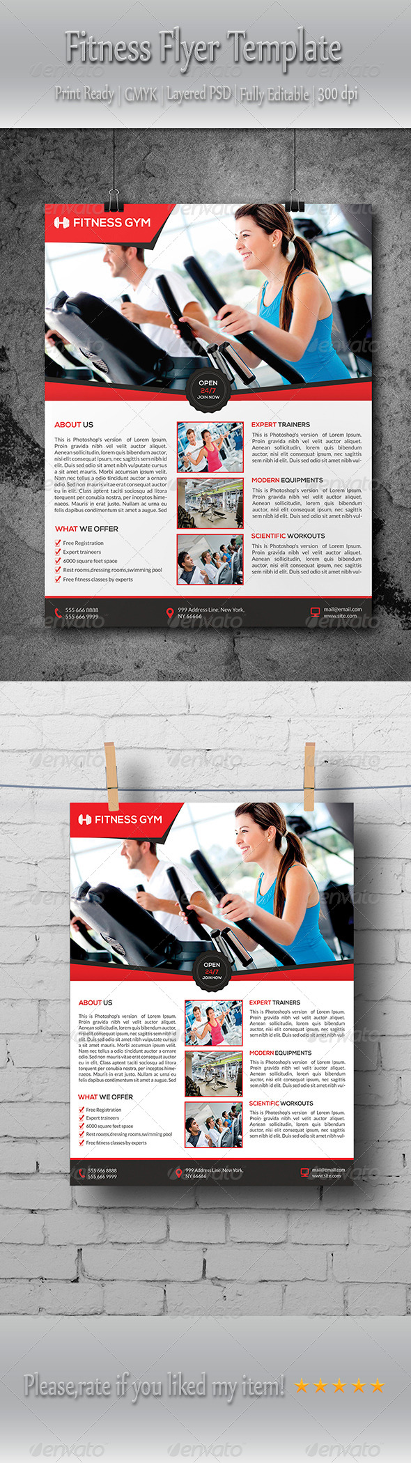 Fitness Gym Flyer Template By Elitely Graphicriver
