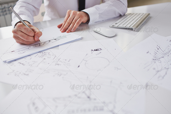 Making sketches - Stock Photo - Images
