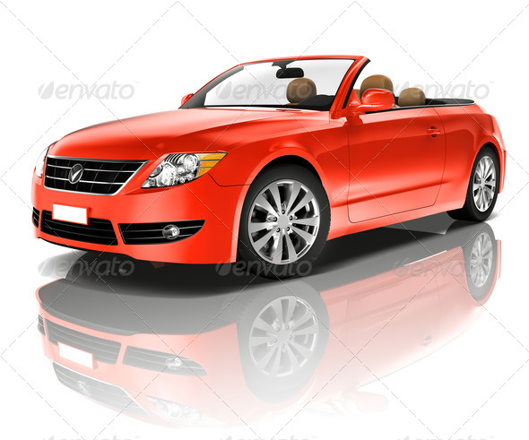 Red Convertible - Stock Photo - Images