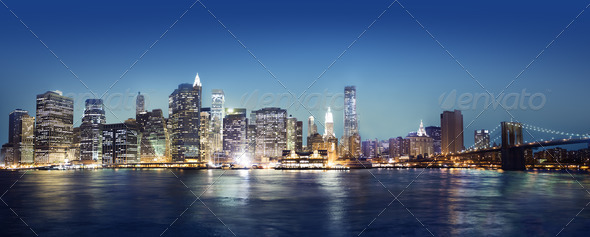 Panaroma Of New York City - Stock Photo - Images