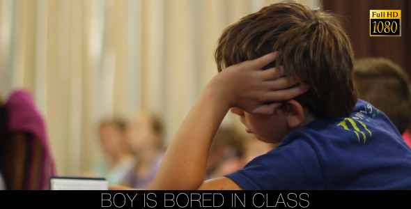 Boy Is Bored In Class alt