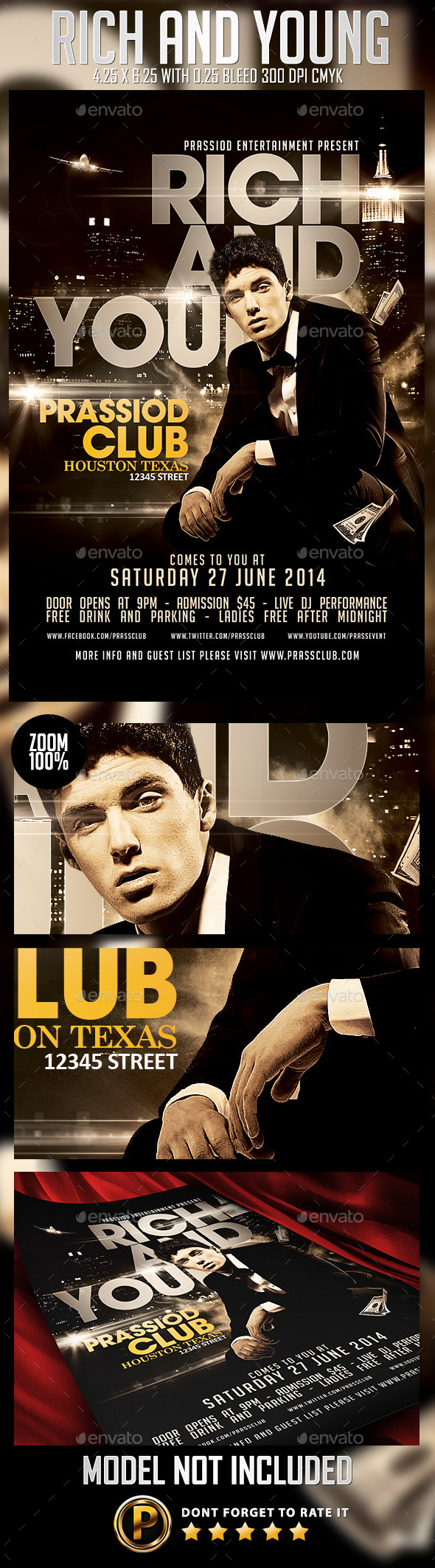 Rich And Young Flyer Template - Clubs & Parties Events