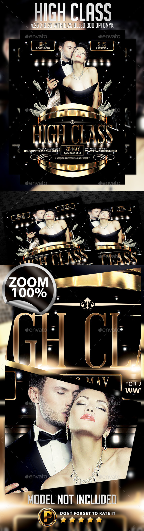 High Class Party Flyer Template - Clubs & Parties Events